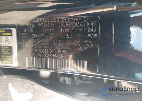 2020 Kia Cadenza Limited из США, поврежденный, VIN KNALC4J10L5219760